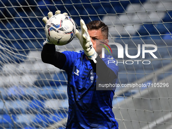  Oldham Athletic's Jayson Leutwiler (Goalkeeper) before the Sky Bet League 2 match between Oldham Athletic and Hartlepool United at Boundary...