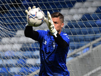  Oldham Athletic's Jayson Leutwiler (Goalkeeper) before the Sky Bet League 2 match between Oldham Athletic and Hartlepool United at Boundary...
