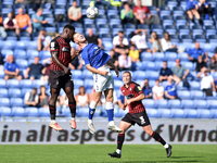  Zaine Francis-Angol of Hartlepool United tussles with Oldham Athletic's Davis Keillor-Dunn during the Sky Bet League 2 match between Oldham...