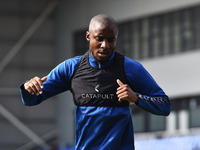 Oldham Athletic's Dylan Bahamboula before the Sky Bet League 2 match between Oldham Athletic and Hartlepool United at Boundary Park, Oldham,...