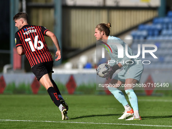  Stock action picture of Ben Killip of Hartlepool United and Neill Byrne of Hartlepool United during the Sky Bet League 2 match between Oldh...