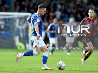  Oldham Athletic's Zak Dearnley during the Sky Bet League 2 match between Oldham Athletic and Hartlepool United at Boundary Park, Oldham, UK...