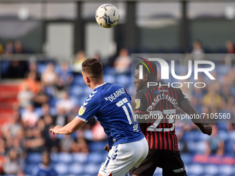  Oldham Athletic's Zak Dearnley during the Sky Bet League 2 match between Oldham Athletic and Hartlepool United at Boundary Park, Oldham, UK...