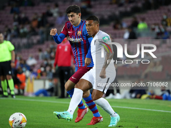 Darwin Machis and Yusuf Demir during the match between FC Barcelona and Granada CF, corresponding to the week 5 of the group A of the Liga S...