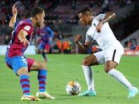 Darwin Machis and Sergino Dest during the match between FC Barcelona and Granada CF, corresponding to the week 5 of the group A of the Liga...