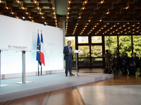The President of the General Council of the Department of Seine Saint-Denis, Stéphane Troussel, during the press conference at the Prefectur...