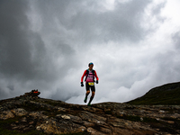 The technical and difficult run course, a trail running session in the Swedish forrest and mountains over Åre, Sweden, at Swedeman 2021. (