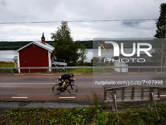 The bike course, on the Swedish forrest around Åre, Sweden, at Swedeman 2021. (