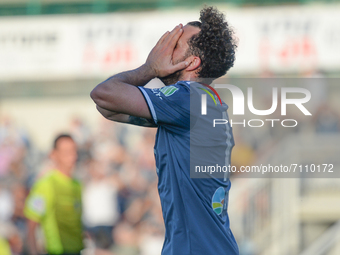 Andrea Arrighini of US Alessandria disappointment during the Serie B match between Alessandria Calcio and Ascoli Calcio in Alessandria, on 1...