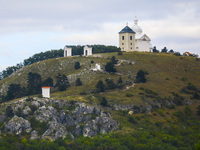 The chapel of Saint Sebastian at the Holy Hill in Mikulov, Czech Republic on September 17, 2021. (
