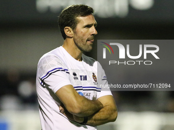 Tommy Miller, Spennymoor Town Manager, seen during the FA Cup Second Qualifying Round replay   between Spennymoor Town and AFC Fylde at the...