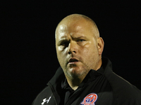 Jim Bentley, AFC Fylde Manager, seen during the FA Cup Second Qualifying Round replay   between Spennymoor Town and AFC Fylde at the Brewery...