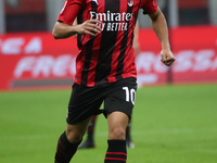 Brahim Diaz of AC Milan in action during the Serie A football match between AC Milan and Venezia FC at Stadio Giuseppe Meazza in Milano, Ita...