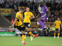 Tanguy NDombèlé of Tottenham Hotspur charges down the ball to break away for his goal during the Carabao Cup match between Wolverhampton Wan...