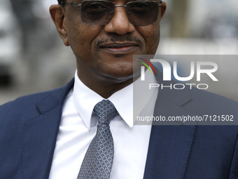 Cherif Mahamat Zene Minister of Foreign Affairs from Chad Is seen outside the United Nations during the 76 General Assembly on September 23,...