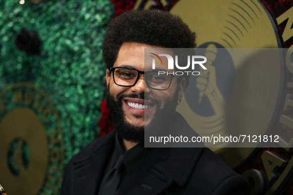WEST HOLLYWOOD, LOS ANGELES, CALIFORNIA, USA - SEPTEMBER 23: Singer The Weeknd (Abel Makkonen Tesfaye) arrives at the 1st Annual Black Music...