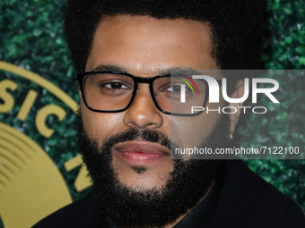 WEST HOLLYWOOD, LOS ANGELES, CALIFORNIA, USA - SEPTEMBER 23: Singer The Weeknd (Abel Makkonen Tesfaye) arrives at the 1st Annual Black Music...