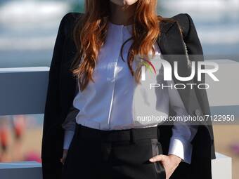 Actress Jessica Chastain attends ''The Eyes of Tammy Faye/ Los Ojos De Tammy Faye'' photocall during 69th San Sebastian International Film F...