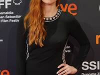 Actress Jessica Chastain during the premiere for film ''The Eyes of Tammy Faye'' during the 69th San Sebastian Film Festival in San Sebastia...