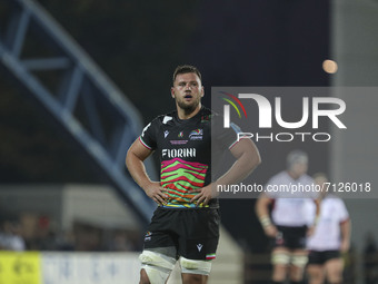 Jacopo Bianchi (Zebre)  during the United Rugby Championship match Zebre Rugby Club vs Emirates Lions on September 24, 2021 at the Serg...