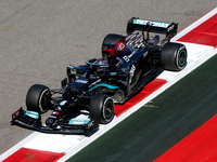 44 HAMILTON Lewis (gbr), Mercedes AMG F1 GP W12 E Performance, action during the Formula 1 VTB Russian Grand Prix 2021, 15th round of the 20...