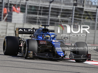 14 ALONSO Fernando (spa), Alpine F1 A521, action during the Formula 1 VTB Russian Grand Prix 2021, 15th round of the 2021 FIA Formula One Wo...