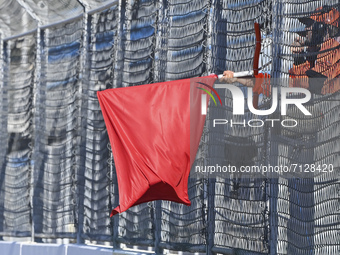 Red flag, drapeau during the Formula 1 VTB Russian Grand Prix 2021, 15th round of the 2021 FIA Formula One World Championship from September...