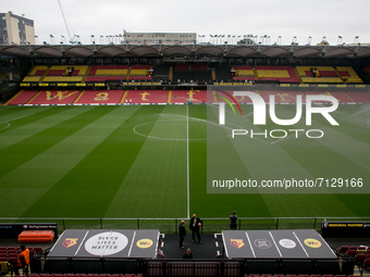 Vicarage Road pictured during the Premier League match between Watford and Newcastle United at Vicarage Road, Watford on Saturday 25th Septe...