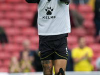 William Troost-Ekong of Watford warms up during the Premier League match between Watford and Newcastle United at Vicarage Road, Watford on S...