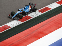14 ALONSO Fernando (spa), Alpine F1 A521, action during the Formula 1 VTB Russian Grand Prix 2021, 15th round of the 2021 FIA Formula One Wo...