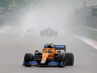 04 NORRIS Lando (gbr), McLaren MCL35M, action during the Formula 1 VTB Russian Grand Prix 2021, 15th round of the 2021 FIA Formula One World...