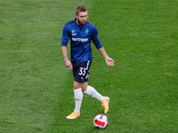 Ivan Sergeev of Krylia Sovetov in action during the warm-up ahead of the Russian Premier League match between FC Zenit Saint Petersburg and...