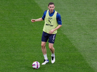 Nikita Chernov of Krylia Sovetov in action during the warm-up ahead of the Russian Premier League match between FC Zenit Saint Petersburg an...