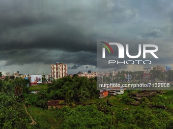 A panoramic view of dense cloud can be seen in Kolkata, India, 26 September, 2021.  (