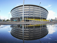 A general view of the SSE Hydro located on the Scottish Event Campus on September 29, 2021 in Glasgow, Scotland. The Scottish Event Campus w...
