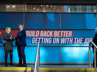  Tory slogans during the Conservative Party Conference at Manchester Central, Manchester on Sunday 3rd October 2021.  (