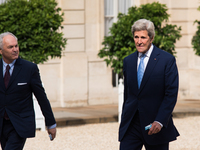 Mr John Kerry, the US President's Special Envoy for Climate Change, arriving at the Elysée Palace for a meeting with the President of the Fr...