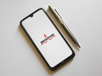 In this photo illustration a Broadcom logo is display on a smartphone screen and a pencil in Athens, Greece on October 4, 2021. (