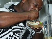 Rapper O.T. Genasis attends the National Taco Day With Los Angeles Lakers Star Rajon Rondo held at Tacos AF on October 4, 2021 in Los Angele...
