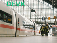 a smorking is detected from a ICE bahn at Cologne central station in Cologne, Germany on Oct 5, 2021 as train station is particially closed...