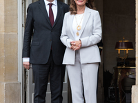 French Prime Minister Jean Castex receives Colombian Vice-President and Foreign Minister Marta Lucía Ramirez de Rincon at the Hotel Matignon...