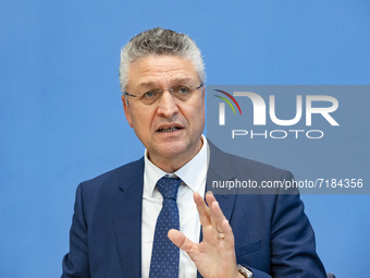 Head of Robert Koch Institute (RKI) Wieler holds a press conference on the situation of flu vaccines and the coronavirus (Covid-19) pandemic...