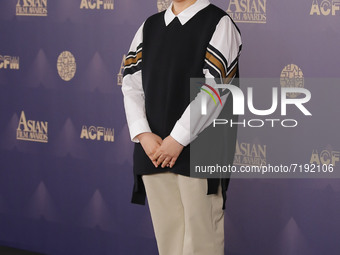 Cinematographer Kim Seon-kyeong attends the 15th Asian Film Awards during the 26th Busan International Film Festival at Paradise Hotel on Oc...
