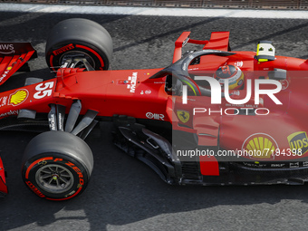 55 SAINZ Carlos (spa), Scuderia Ferrari SF21, action during the Formula 1 Rolex Turkish Grand Prix 2021, 16th round of the 2021 FIA Formula...