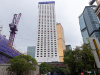 Bank Of American Tower and construction  in Hong Kong  in Hong Kong, China, on October 12, 2021. (