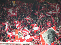 Danish fans   during Denmark  against Austria,  World Cup Qualification at Parken Stadium, Copenhagen, Denmark on October 12, 2021. (