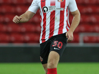 Patrick Almond of Sunderland in action during the EFL Trophy match between Sunderland and Manchester United at the Stadium Of Light, Sunderl...