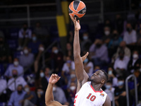 Moustapha Fall during the match between FC Barcelona and Olympiacos BC, corresponding to the week 3 of the Euroleague, played at the Palau B...