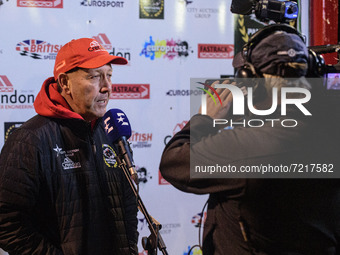 
Peterborough Crendon Panthers  manager Rob Lyon gives an interview to Eurosport during the SGB Premiership Grand Final 2nd leg between Pete...