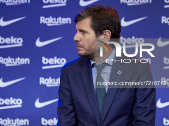 Mateu Alemany during Pedri contract renewal signing ceremony  as a FC Barcelona player in Barcelona, on October 15, 2021
 (
